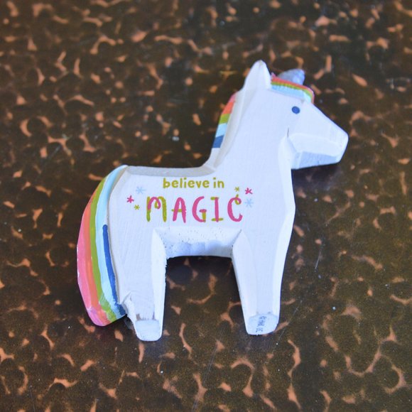 Mudworks Pottery Elwood the Unicorn Planter with Unicorn ornament - Picture 9 of 12